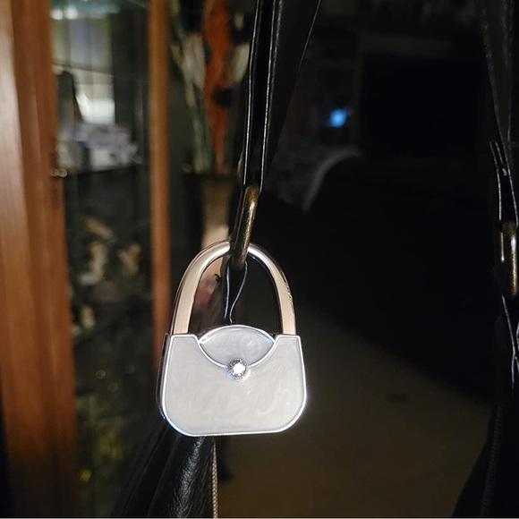 🛍️NEW Purse Hook/ Bag Charm Table Hanger Foldable Mini Handbag Shape - Picture 4 of 6